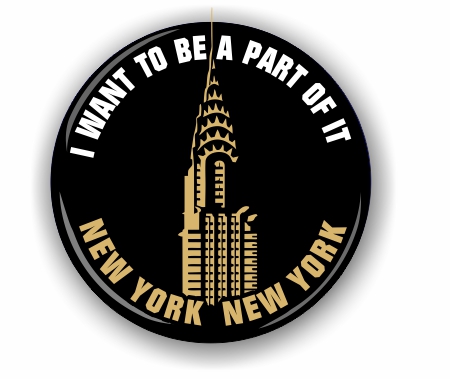 I want to be a part of it New York New York, small badge